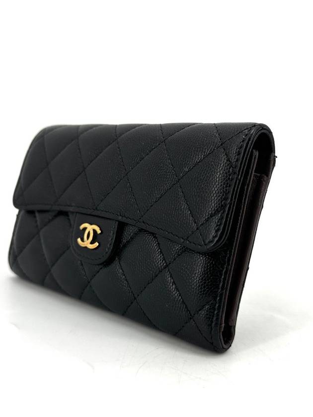 Classic caviar gold flap medium wallet - CHANEL - BALAAN 4