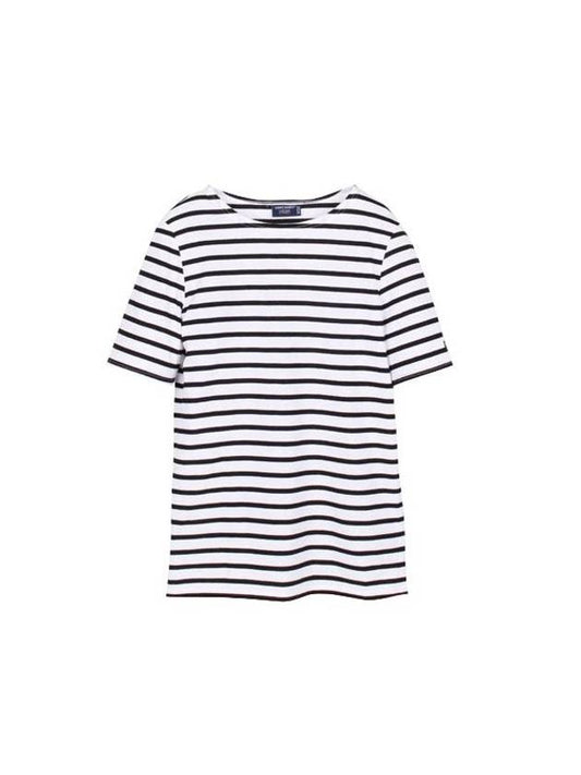 Levant Modern Striped Short Sleeve T-Shirt Black - SAINT JAMES - BALAAN 1