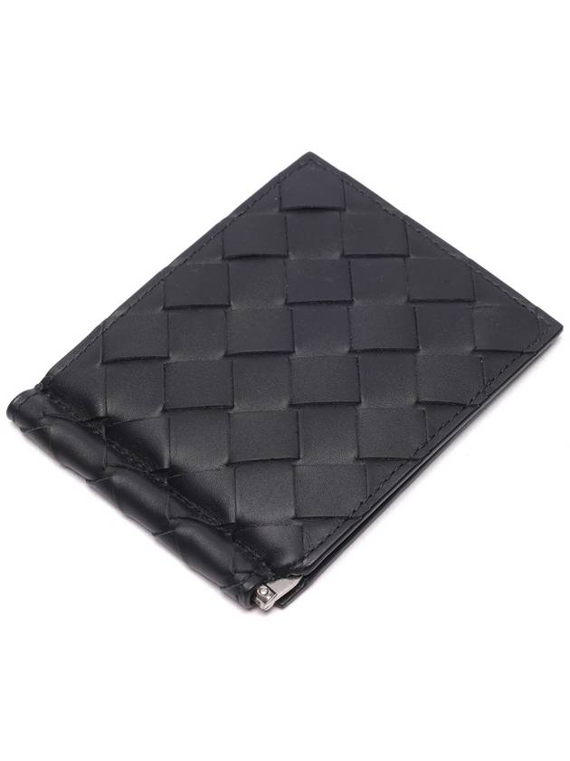 Intrecciato Money Clip Half Wallet Black - BOTTEGA VENETA - BALAAN 6