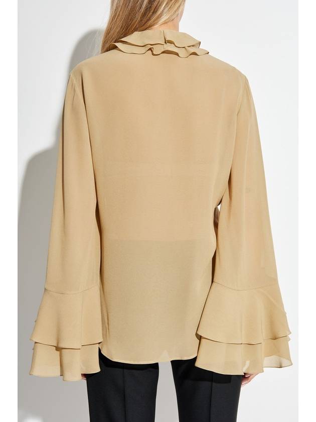 Chloé Silk Shirt, Women's, Beige - CHLOE - BALAAN 4