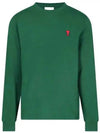 Small Heart Logo Sweatshirt Green - AMI - BALAAN 2