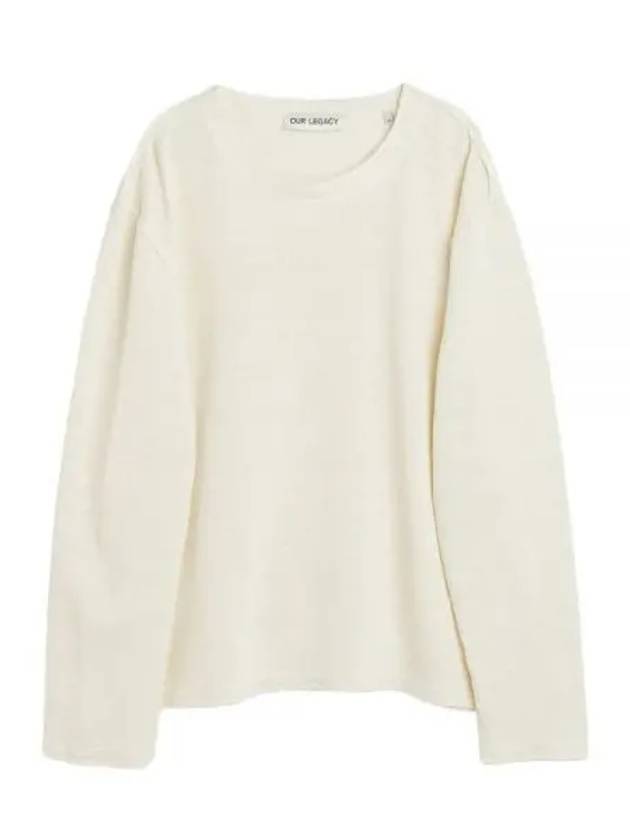 Crew Neck Long Sleeve Knit Top White - OUR LEGACY - BALAAN 2