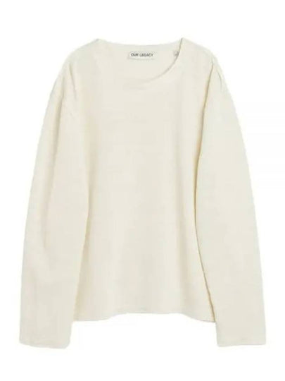 Crew Neck Long Sleeve Knit Top White - OUR LEGACY - BALAAN 2