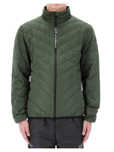 Logo Lightweight Padding Green - EMPORIO ARMANI - BALAAN 1