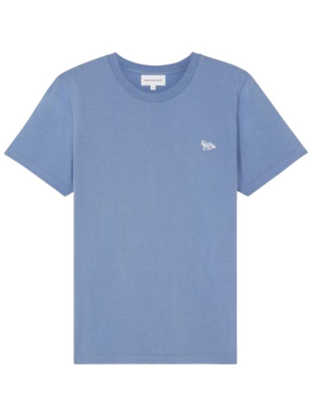 Baby Fox Patch Regular Short Sleeve T-Shirt Hampton Blue - MAISON KITSUNE - BALAAN 2