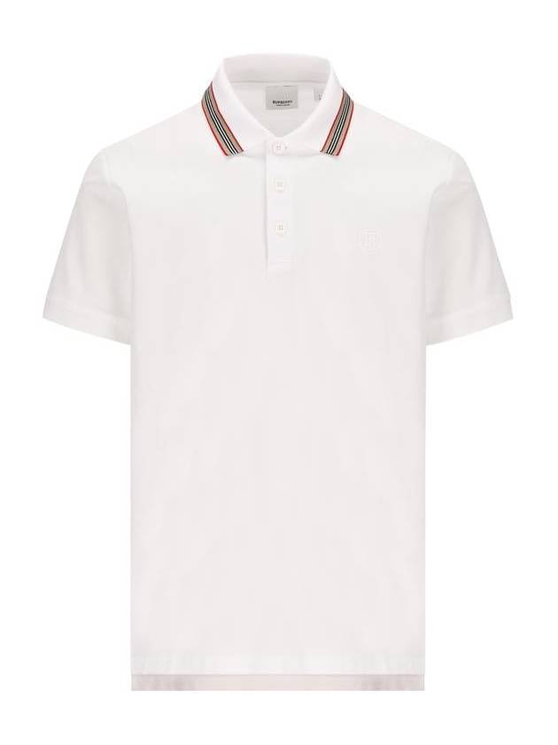 Cotton Polo Shirt White - BURBERRY - BALAAN 2