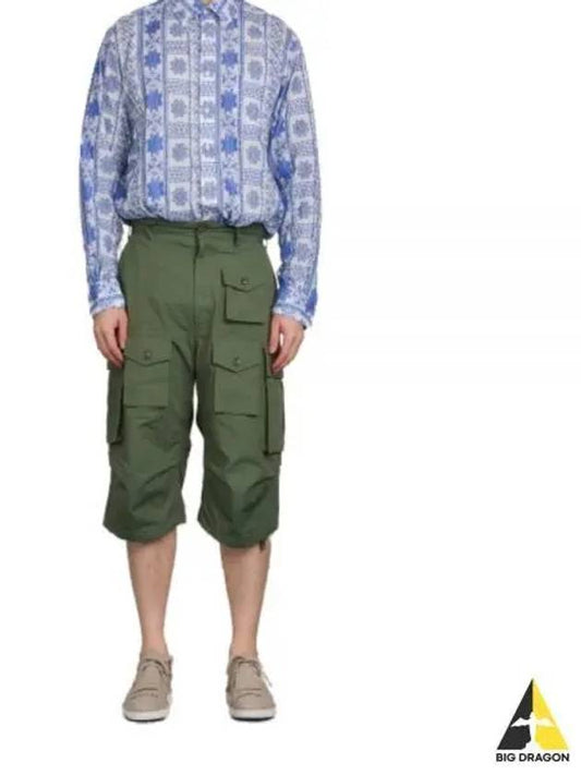 FA Short C Olive Cotton Ripstop 24S1E004 OR277 CT010 Shorts - ENGINEERED GARMENTS - BALAAN 1