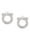 Gancini Crystal Small Earrings Silver - SALVATORE FERRAGAMO - BALAAN 3