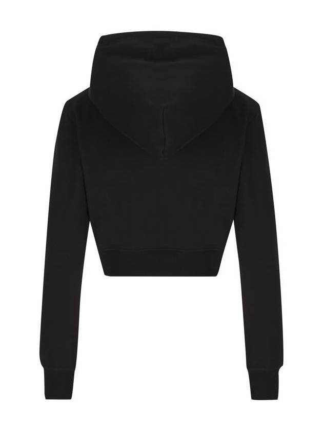 F Slimmy Hood OD Cut Out Oval D Logo Hoodie Black - DIESEL - BALAAN 3