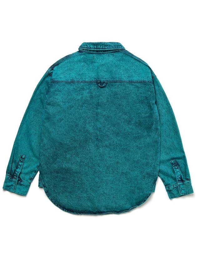 Oversized Soju Denim Shirt Green - C WEAR BY THE GENIUS - BALAAN 9