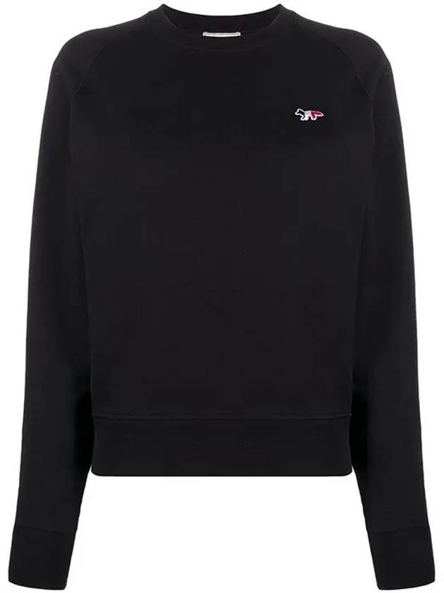 Tricolor Fox Patch Adjusted Sweatshirt Black - MAISON KITSUNE - BALAAN 3