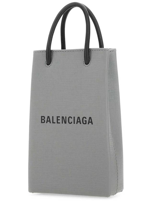 Logo Print Phone Holder Small Cross Bag Grey - BALENCIAGA - BALAAN 3