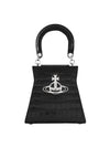 Kelly Small Leather Hand Tote Bag Black - VIVIENNE WESTWOOD - BALAAN 1