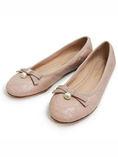 Quilted Cannage Calfskin Ballerina Flat Beige - DIOR - BALAAN 2