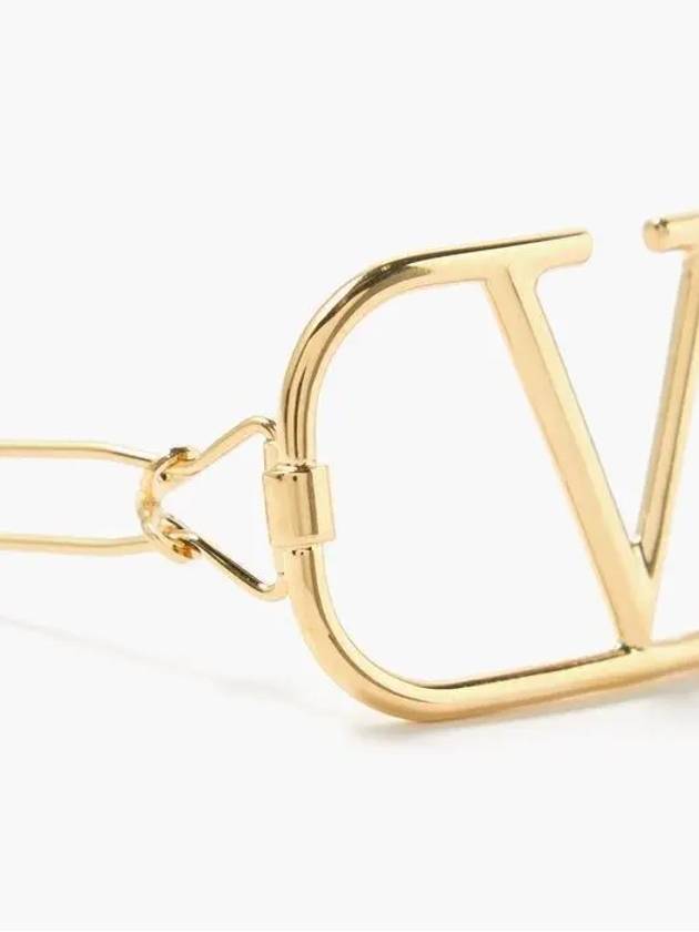 V V logo goldtone hair clip - VALENTINO - BALAAN 2