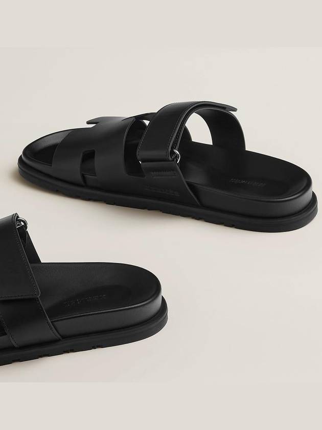 Chypre Men s Sandals Slippers Black H222000ZH01415 - HERMES - BALAAN 4