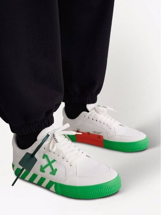 Vulcanized Low-Top Sneakers White Green - OFF WHITE - BALAAN 6