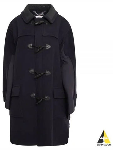 Women s Cape Wool Duffle Coat Navy SI0AA0005 S44580 - MAISON MARGIELA - BALAAN 1