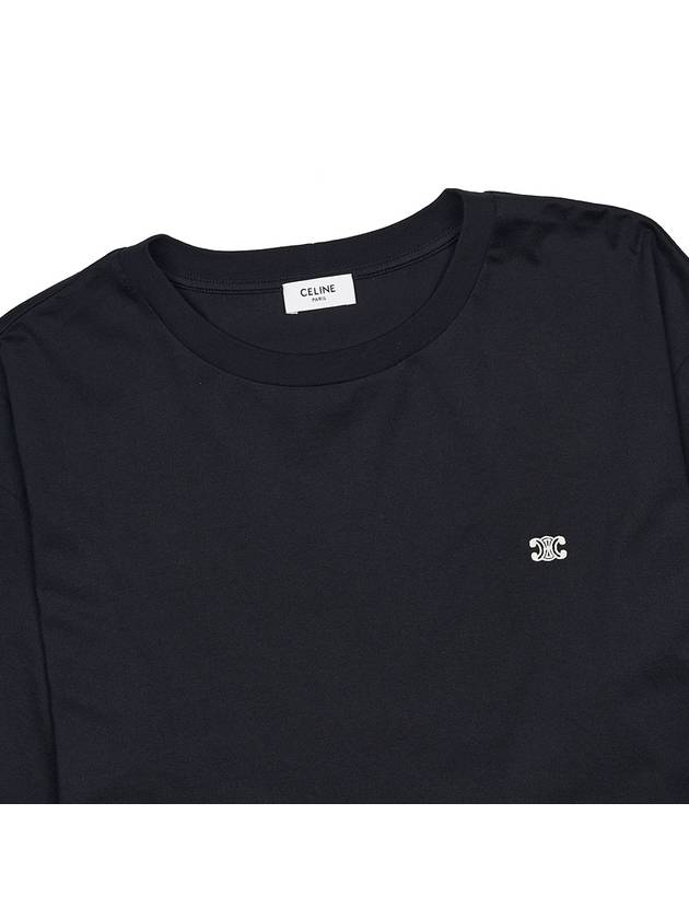 Triomphe Loose Logo Short Sleeve T-Shirt Black - CELINE - BALAAN 4