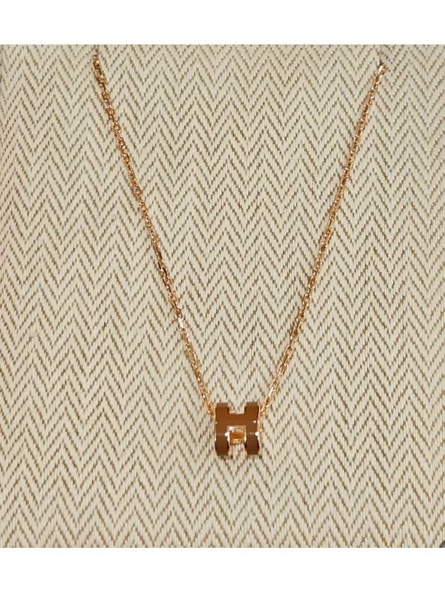 Mini PopAche Necklace New Gold Pendant Rose Gold Chain Necklace H147992F - HERMES - BALAAN 1