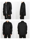 Button Cotton Shirt Jacket Black - RICK OWENS - BALAAN 4