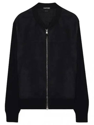 suede front merino jacket men - TOM FORD - BALAAN 1