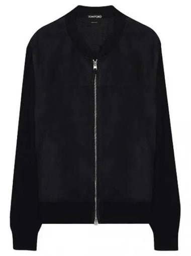 suede front merino jacket men - TOM FORD - BALAAN 1