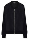 Zip-Up Wool Bomber Jacket Navy - TOM FORD - BALAAN 2