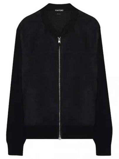 Zip-Up Wool Bomber Jacket Navy - TOM FORD - BALAAN 2