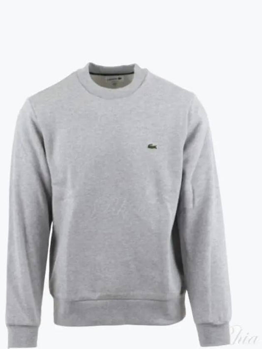 Logo Patch Crewneck Sweatshirt Grey - LACOSTE - BALAAN 2