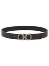 Gancini Reversible Adjustable Leather Belt Black - SALVATORE FERRAGAMO - BALAAN 2