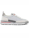 Running mesh striped heel tab tricolor platform sole sneakers gray - THOM BROWNE - BALAAN 1