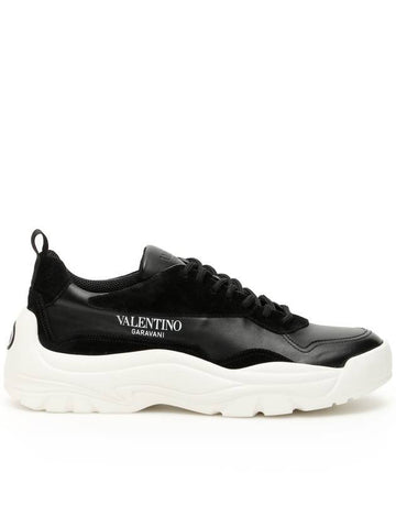 Gumboy Logo Low Top Sneakers Black - VALENTINO - BALAAN 1