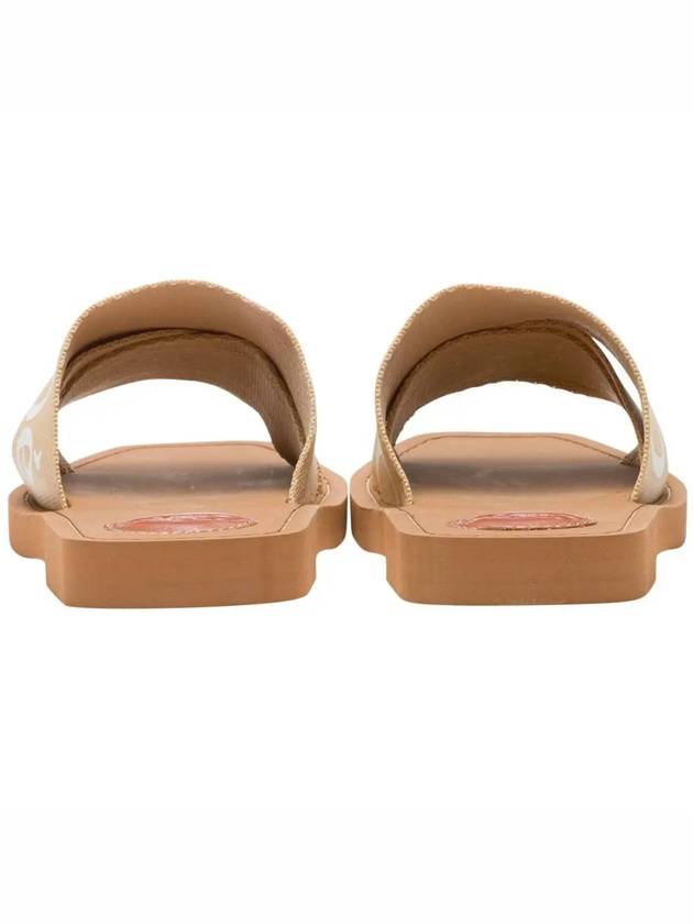 Woody Logo Canvas Strap Flat Mule Beige - CHLOE - BALAAN 5