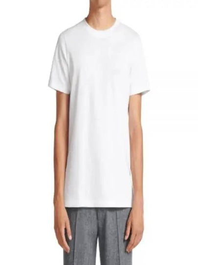 Embroidered Logo Cotton Jersey Short Sleeve T-Shirt White - DIOR - BALAAN 2