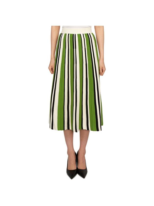 Editta Long Pleated Skirt Green - MAX MARA - BALAAN 2