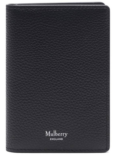 Logo Grained Leather Card Wallet Black - MULBERRY - BALAAN 2