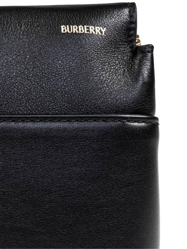 Snip Chain Leather Clutch Bag Black - BURBERRY - BALAAN 7