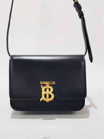 TB black leather cross bag mini - BURBERRY - BALAAN 2