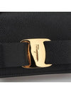 Vara Bow Gloss Flap Half Wallet Black - SALVATORE FERRAGAMO - BALAAN 4