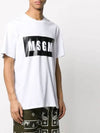 Box Logo Print Cotton Short Sleeve T-Shirt White - MSGM - BALAAN 5