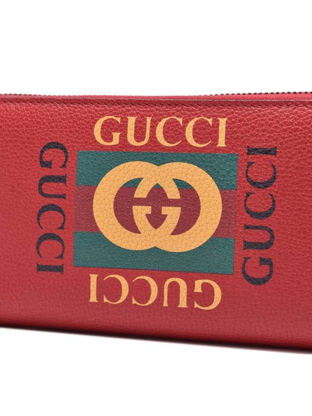 Women s Unused Strip logo printed zipper long wallet 496317 - GUCCI - BALAAN 3