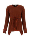 Women's Show Punakha Rib Knit Top Brown - BASERANGE - BALAAN 1