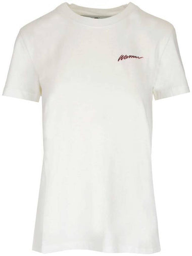 Woman's Logo Short Sleeve T-Shirt White - OFF WHITE - BALAAN 1