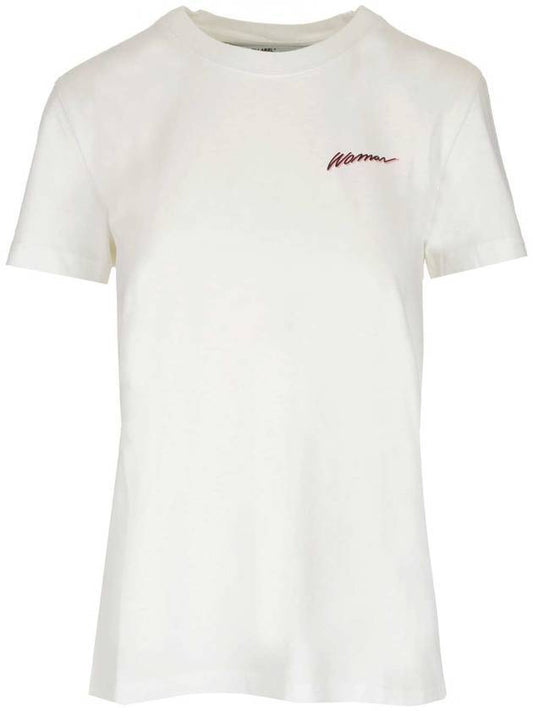 Woman Logo Short Sleeve T-Shirt White - OFF WHITE - BALAAN 1