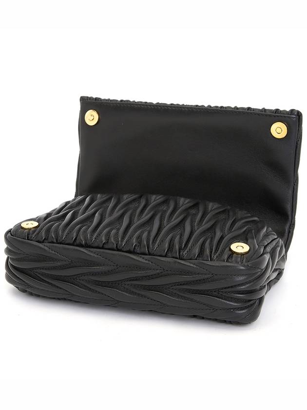 Matelasse Nappa Leather Logo Mini Bag Black - MIU MIU - BALAAN 5