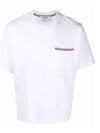 Cotton Oversized Pocket Short Sleeve T-Shirt White - THOM BROWNE - BALAAN 2