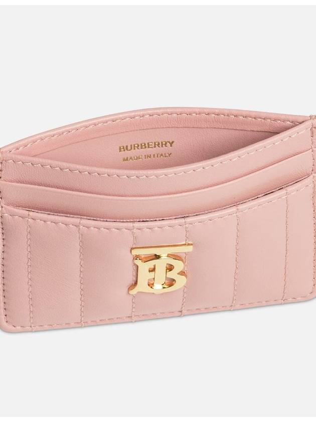 Women's Lola Quilted Leather Card Wallet Dusky Pink - BURBERRY - BALAAN 3