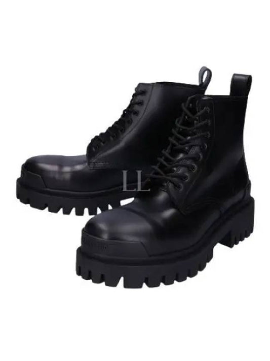 Leather Strike Ankle Boots Black - BALENCIAGA - BALAAN 2