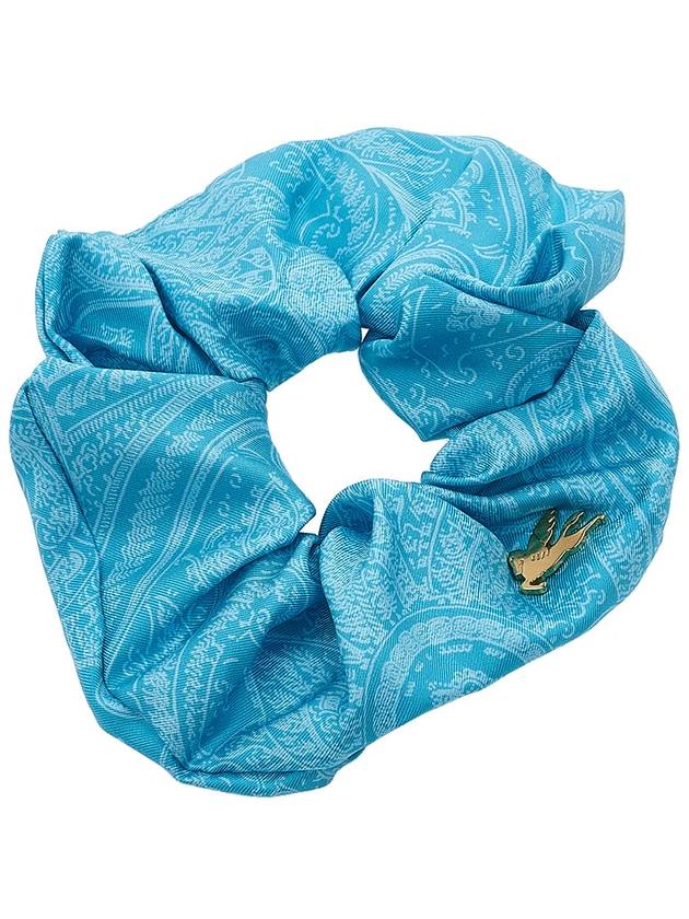 Paisley Pegasus Logo Scrunchy Blue - ETRO - BALAAN 4